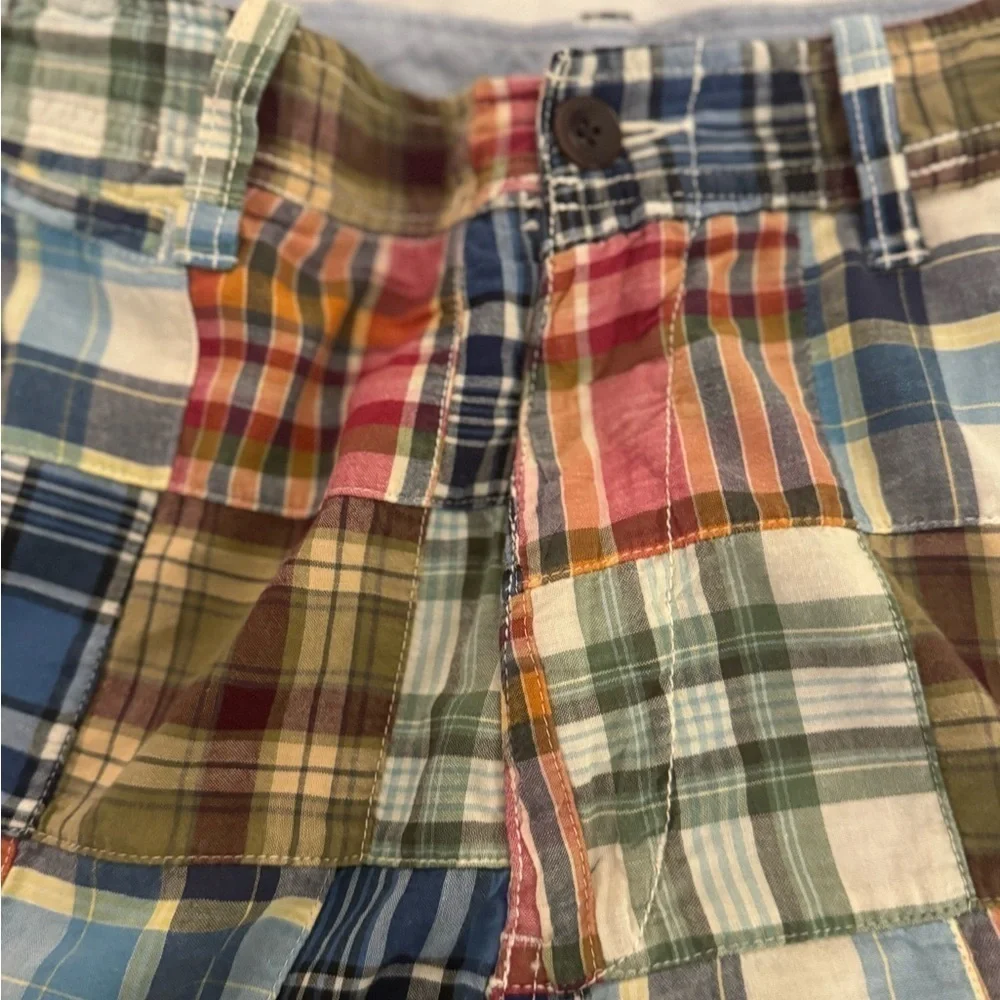 J Crew Mens Mulitcolor & Pattern Patchwork Plaid Casual Cotton Field Shorts 31